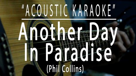 Another Day In Paradise Phil Collins Acoustic Karaoke Youtube