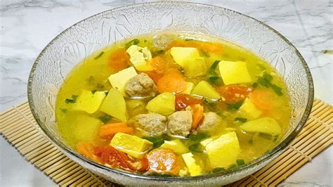 RESEP SUP BAKSO TAHU KUNING BIKINNYA MUDAH ENAK SEGER BIKIN KALAP