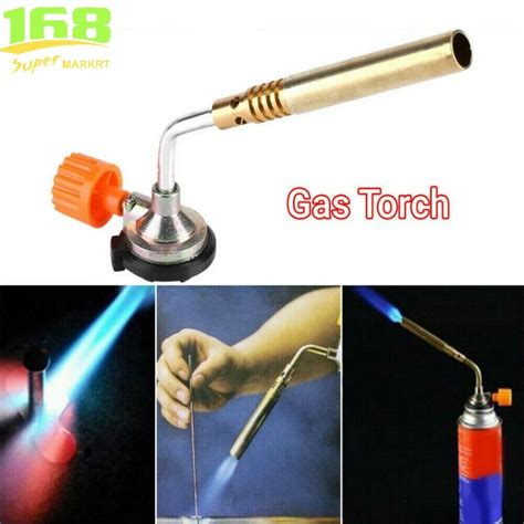 Bbq Tool Butane Gas Blow Torch Blow Torch Flamethrower Burner Brass Multi Function Hand Ignition