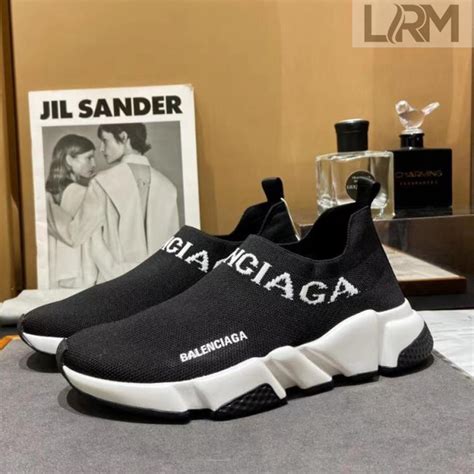 Balenciaga Speed Knit Sock Boot Sneaker Blackwhite 2021 05309