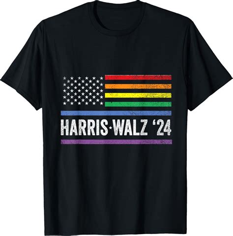 Harris Walz 2024 Election Kamala Tim Waltz American Lgbt T Shirt