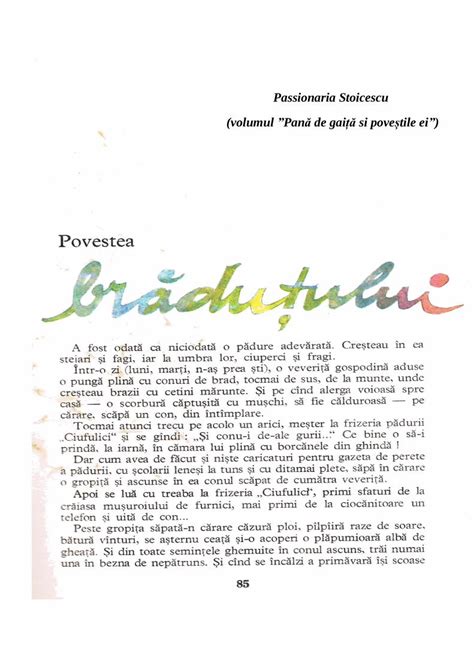 Pdf Passionaria Stoicescu Volumul Pan De Gai Si Pove Tile