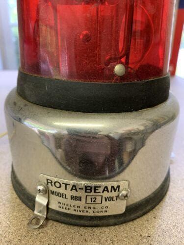 Vintage Rota Beam Model Rbii Whelen Eng Co Beacon Red Light