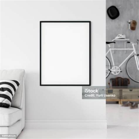 Frame Mockup Living Room Interior Wall Mockup Wall Art 3d Rendering 3d