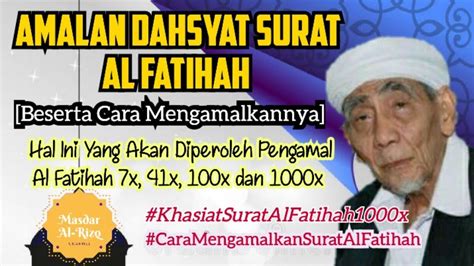 Begini Cara Mengamalkan Surah Al Fatihah Agar Rezeki Lancar Dan