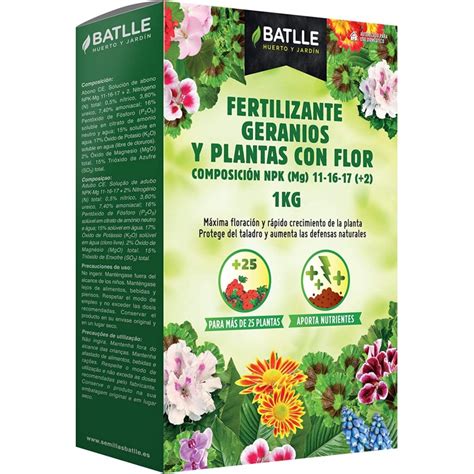 Abono Para Geranios Flores Y Jardineria Al Mejor Precio Envios 24h