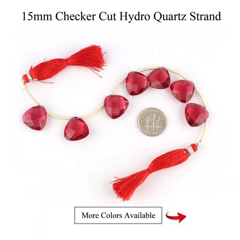 Buy 7 Pcs 1 Strand Hydro Quartz Trillion Shape Beads Strand 15mm