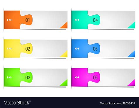 Colorful Options Banner Template Royalty Free Vector Image