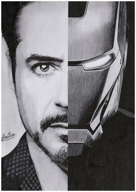 Portrait of an Iron Man by AlexKingART on DeviantArt