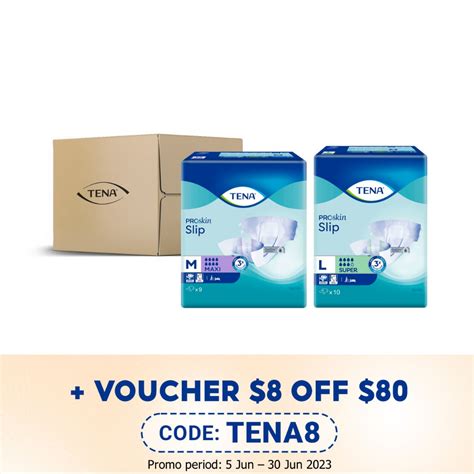 Tena Proskin Slip Maxi Super Adult Diaper Carton Of 3 Or 6 Packs