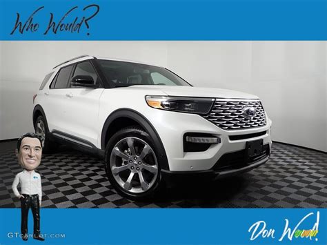 2020 Star White Metallic Tri Coat Ford Explorer Platinum 4WD 143596660