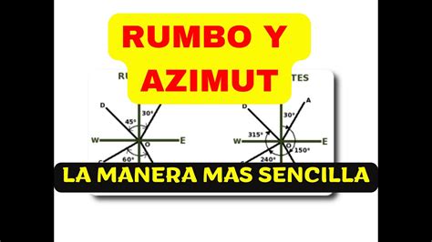 APRENDE QUE ES EL RUMBO Y AZIMUT TOPOGRAFÍA FÁCIL YouTube