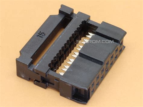 Pin Idc Female Connector With Strain Relief Sunrom Electronics