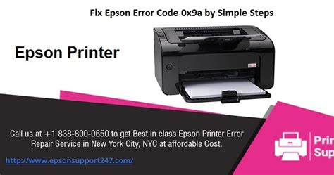 Fix Epson Error Code 0x9a By Following Six Simple Steps