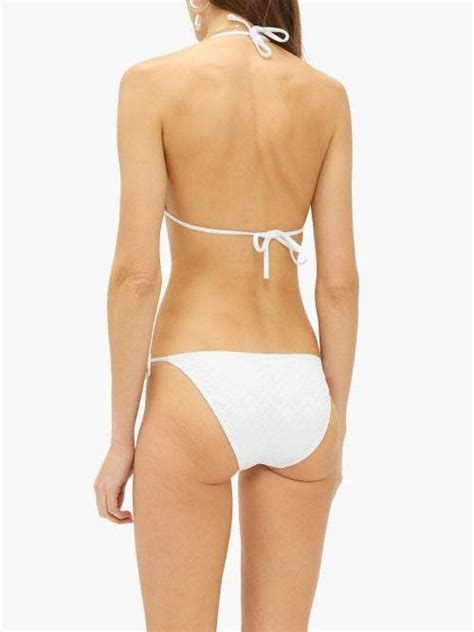 Eres Veston Twill Braided Chevron Jacquard Bikini White White