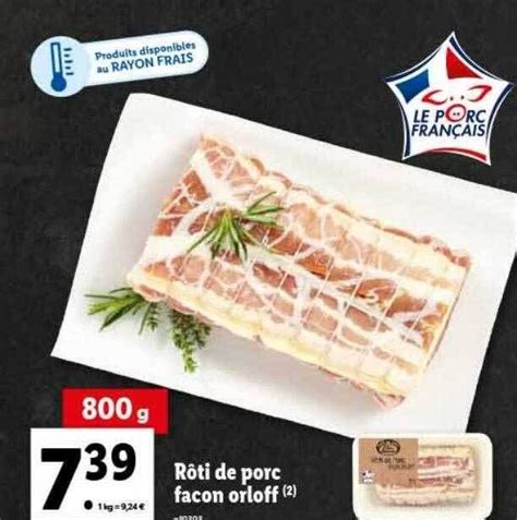 Promo R Ti De Porc Fa On Orloff Chez Lidl