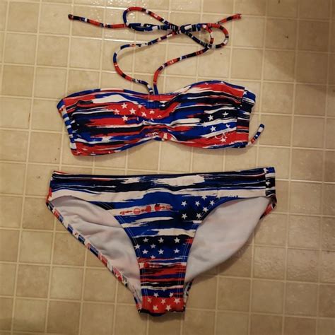 Op Swim American Flag Bikini Set Poshmark