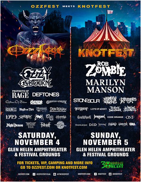 The Return of Ozzfest Meets Knotfest! Full Lineup Announced! - Rocked