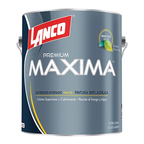 Pintura Maxima Premium Tint Satin Galon Ma762 4 Lanco Hopsa Tienda Online