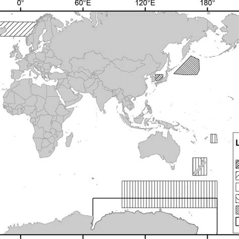 Sampling Sites Of Five Populations Of Common And Antarctic Minke Whales