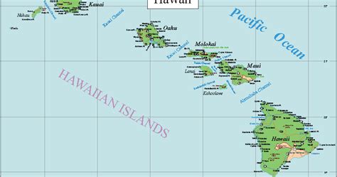 Hawaiian Islands Maps Pictures | Map of Hawaii Cities and Islands