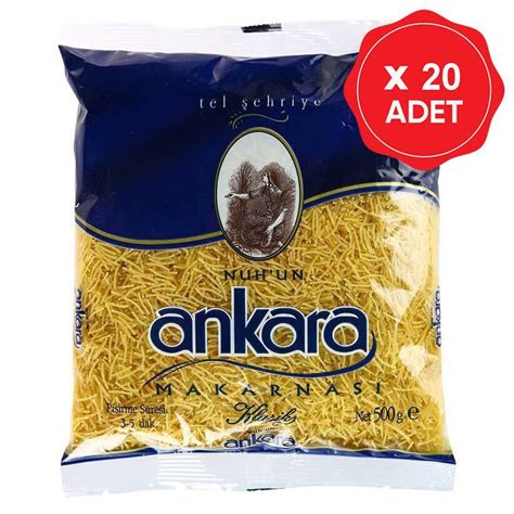 Ankara Makarna Tel Şehriye 500 Gr x 20 Adet Marketpaketi