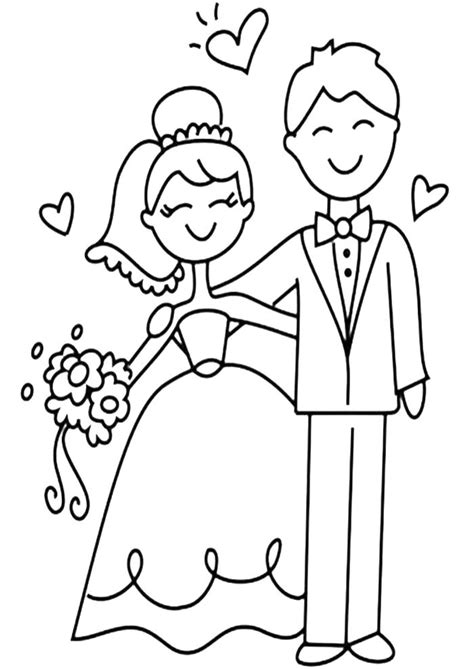 Wedding Pictures To Color Coloring Page Coloringus The Best Porn