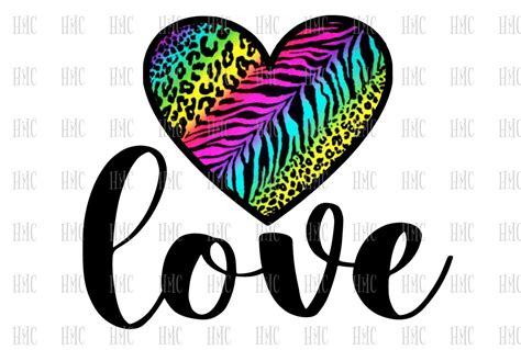 Love Heart Png And  Sublimation Designs Instant Digital Etsy