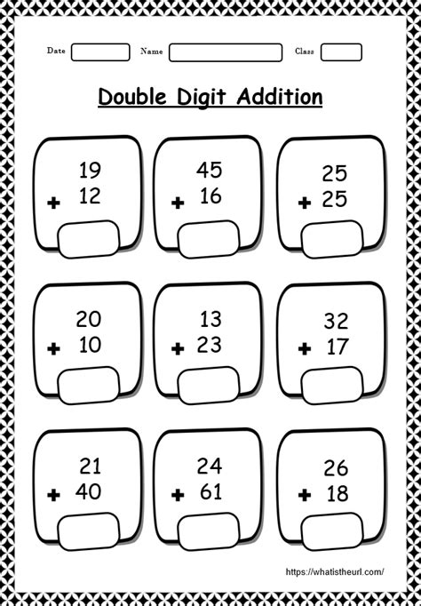 Adding Digit Numbers Worksheets