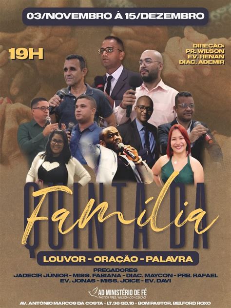 Cartaz Flyer Culto Da Família Louvor Oração E Palavra Com Fotos E Super Editável Igreja