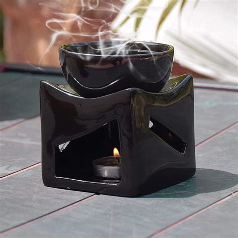 Pure Source India Ceramic Clay Candle Operated Aroma Burner Oil