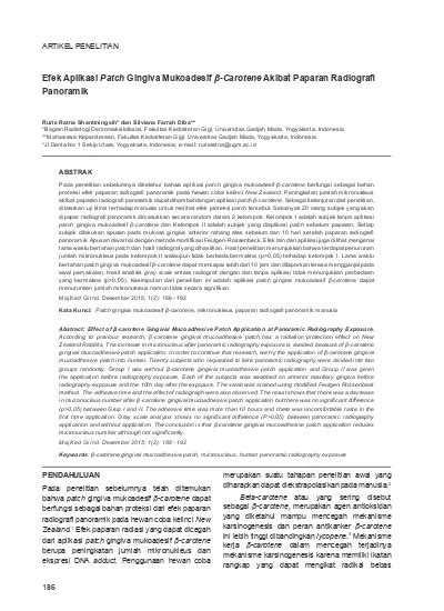 Top PDF Efek Radiografi Kedokteran Gigi 123dok