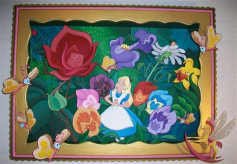 "Golden Afternoon" Alice in Wonderland 3D painting | Paper cutout art ...