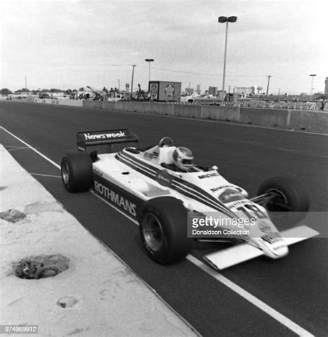 Raul Boesel drives in the 1982 Caesar's Palace Grand Prix Formula One ...