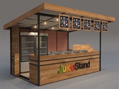 Juice Stand For Outdoor And Indoor Shopping Malls 3D Model CGTrader