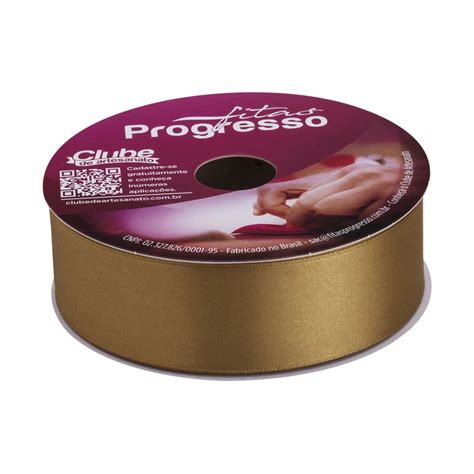 FITA CETIM SIMPLES CF009 38 MM COR 1353 DOURADO ROL 50 METROS Produto