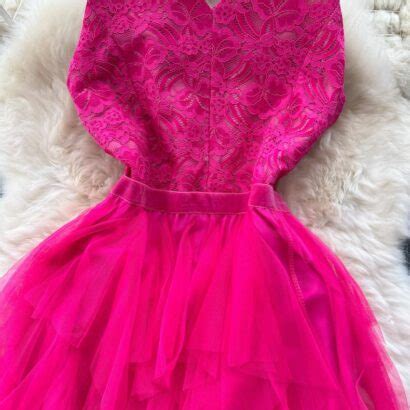 Gorgeous Flared Dress With Lace Detailing At Top From Our Barbie