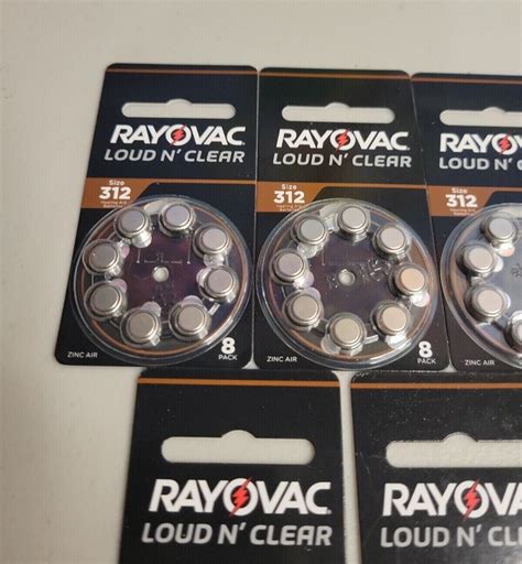 Rayovac Loud N Clear Hearing Aid Batteries Packs Of Exp