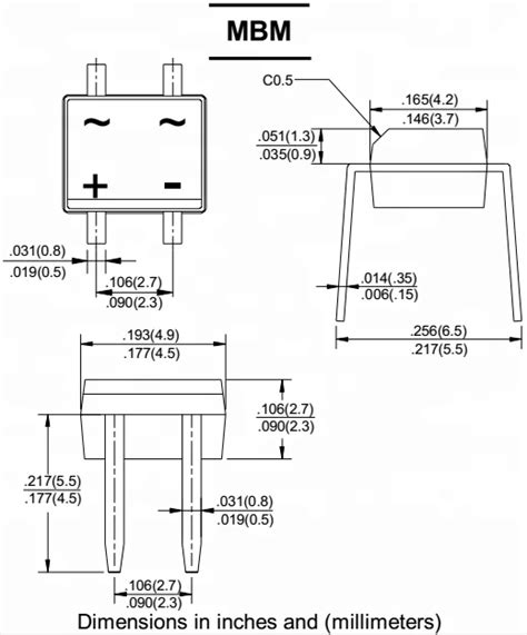 Rectifier Bridge Mb10m In Line Rectifier Bridge Diode Mbm Package 1a