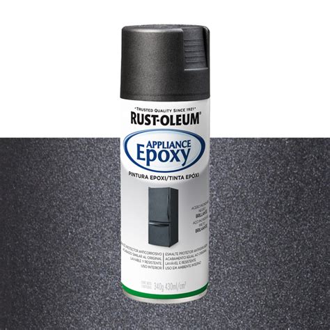 Tinta Spray Para Metal Epóxi Aço Inoxidável Preto 340g Rust Oleum