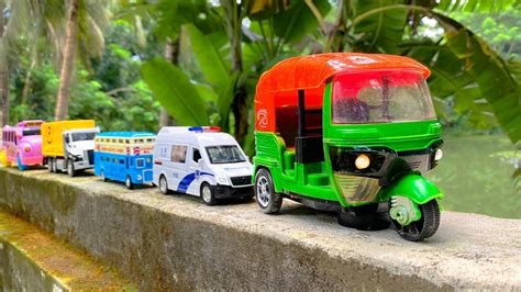 Satisfying Toy CNG Autorickshaw Police Car Double Decker Bus