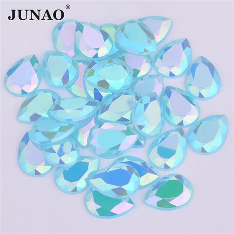 Junao Strass De Cristal Aquamarine Ab X Mm X Mm Pedras De Cristal