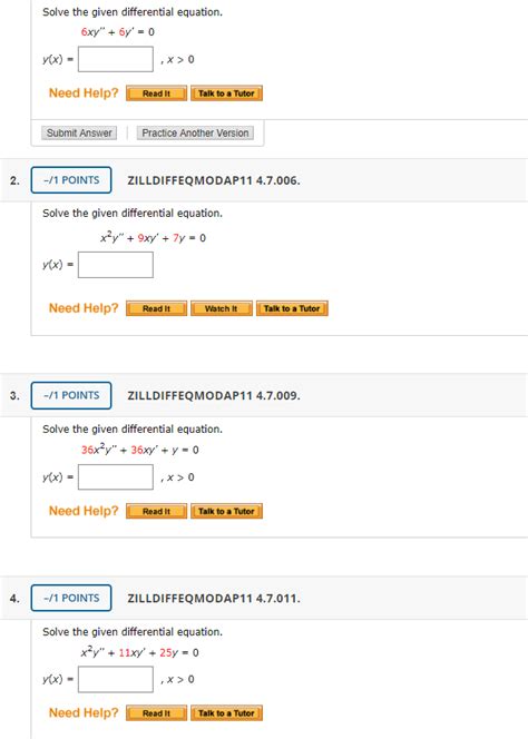 Solved Solve The Given Differential Equation 6xy 6y 0