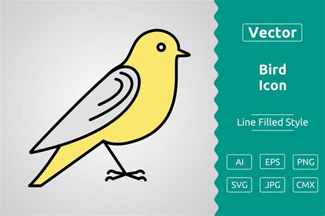 Vector Bird Filled Outline Icon Graphic by Muhammad Atiq · Creative Fabrica