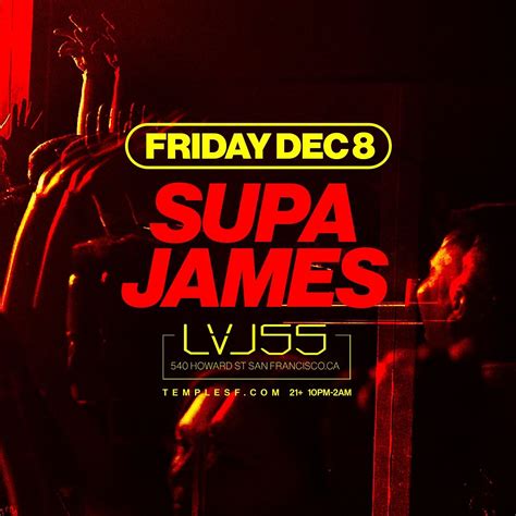 Supa James W Mario E LVL 55 Tickets At Temple Nightclub In SF By