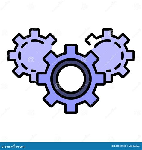 齿轮团队图标颜色轮廓矢量图 向量例证 插画 包括有 现代 查出 商业 想法 例证 装箱的 连接数 230044706