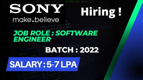 Sony Off Campus Hiring Freshers For The Role Of Software Engineer