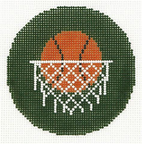 Details About Basketball And Hoop Sports Handpainted Needlepoint Canvas 3