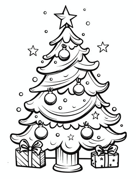 Christmas Tree Coloring Pages Hue Therapy Christmas Tree Coloring