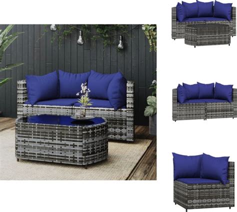 Vidaxl Loungeset Modern Grijs X Hoekbank X X Cm